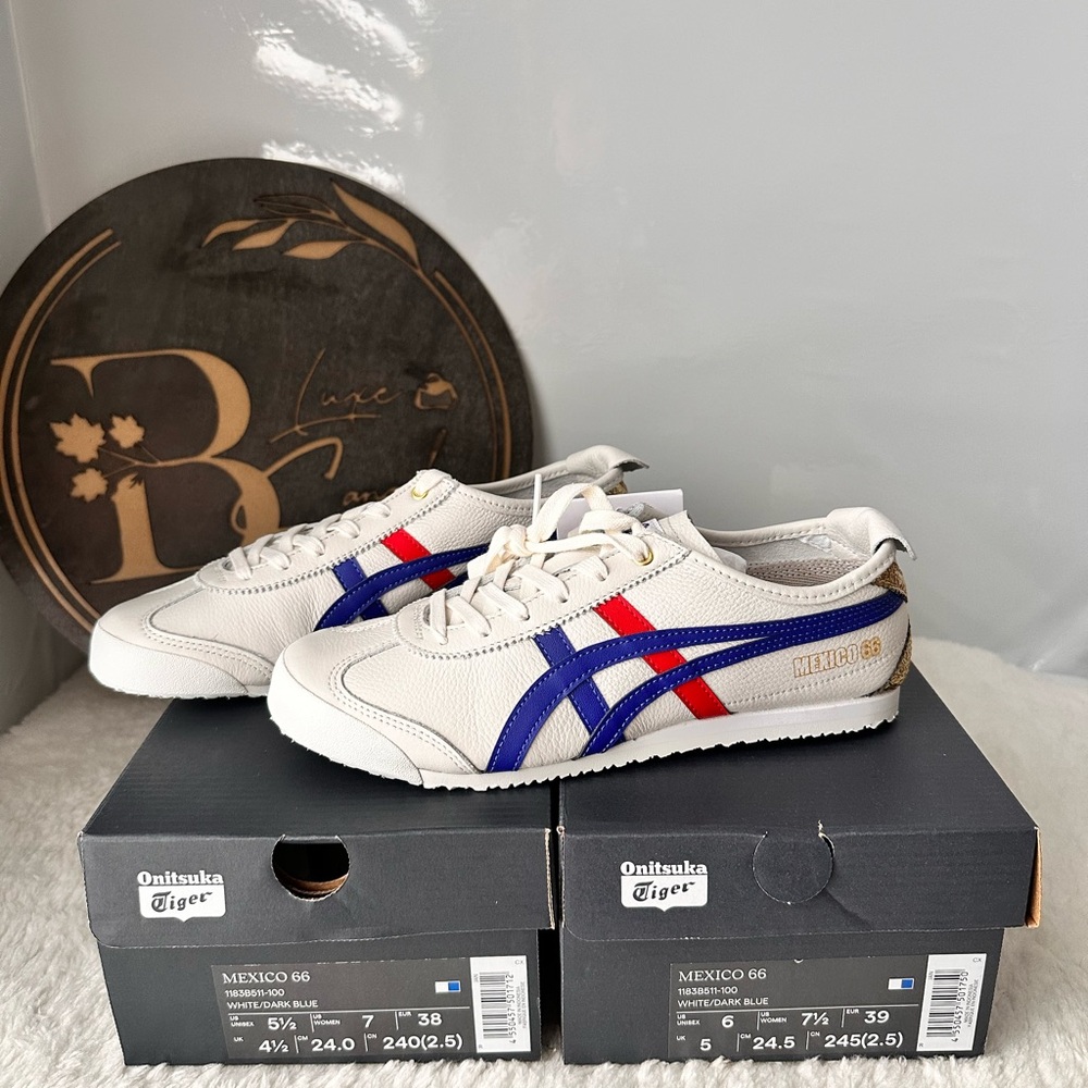 Onitsuka Tiger by Asics Mexico 66 White Blue Red Sneakers
